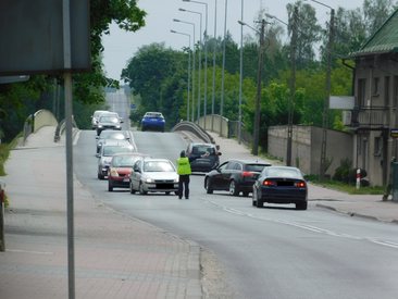 W Działoszynie odbył się dziś protest na krajowej 42